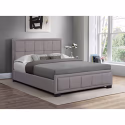 Harrison King Size Bed-Grey