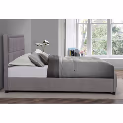Harrison King Size Bed-Grey