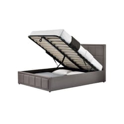 Small Double Ottoman Bed Grey Hannover Frame 4FT 120cm Bedstead Storage Fabric