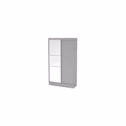 Larz 2 Door Sliding Wardrobe With Mirror-Grey
