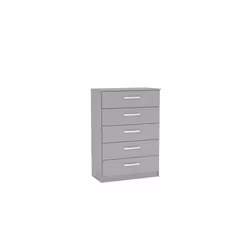 Birlea Lynx Grey Gloss 5 Drawer Chest