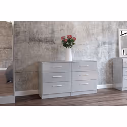 Lynx 6 Drawer Chest Grey