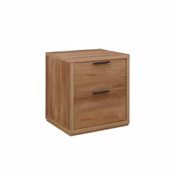 Stockwell 2 Drawer Bedside - Rustic Oak