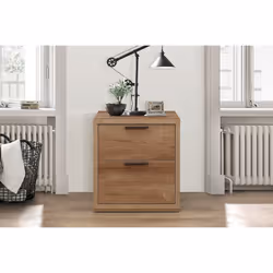 Stockwell 2 Drawer Bedside - Rustic Oak - Additional view 4