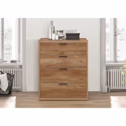 Chest of Drawers Oak Birlea Stockwell Rustic 4 Urban Industrial design