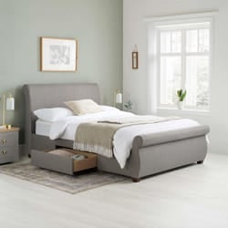 Kingsize Storage Bed Grey Birlea Lancaster 5FT Frame 150cm Drawer Velvet