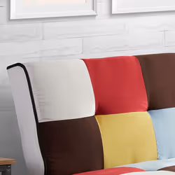Multi Coloured Sofa Bed Birlea Rainbow 3 Seater Settee Fabric Scandinavian Retro