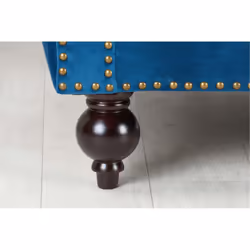 Chesterfield Sofa 3 Seater Birlea Chester Blue Velvet Studded Settee - Additional view 4