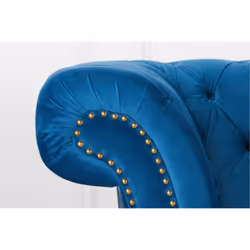 Chesterfield Sofa 3 Seater Birlea Chester Blue Velvet Studded Settee - Additional view 9