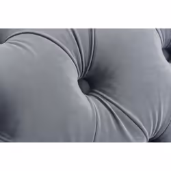Chesterfield Sofa 3 Seater Birlea Chester Grey Velvet Studded Settee - Additional view 7