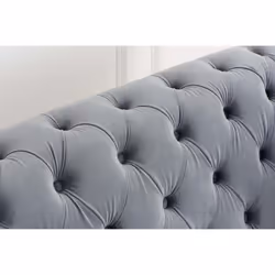 Chesterfield Sofa 3 Seater Birlea Chester Grey Velvet Studded Settee - Additional view 8