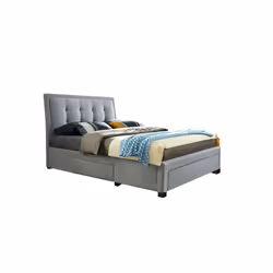Shelby Grey Fabric Bed - 3 Drawers - Sprung Slatted Base - Additional view 10