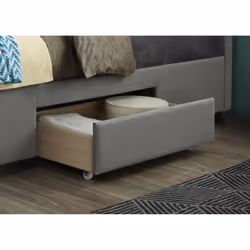 Shelby Grey Fabric Bed - 3 Drawers - Sprung Slatted Base - Additional view 4