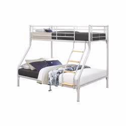 Nexus Metal 3-Sleep Bunk Bed In Silver (Single Over Double)