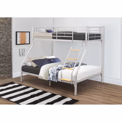 Nexus Metal 3-Sleep Bunk Bed In Silver (Single Over Double)