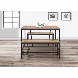 Downtown Dining Table & Bench Set