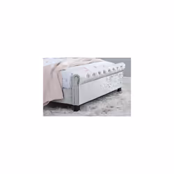 Birlea, Small Double Fabric Bed, Steel Crushed Velvet, Plywood