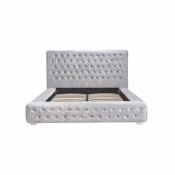 Velvet Double Bed Frame Grey Birlea Grande 4FT6 Crushed Fabric Luxury Designer - Additional view 9