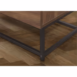 Walnut 6 Drawer Chest Black Metal Leg Birlea Houston Industrial Bedroom Furniture