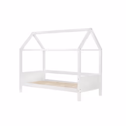 White Single Bed Frame Birlea Home 3FT 90cm Wood Canopy Kids Solid