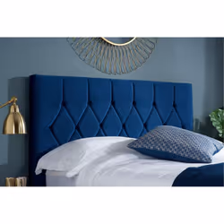 Blue Small Double Bed Frame Birlea Loxley 120cm 4FT Navy Fabric Bedstead