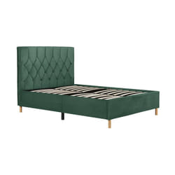 Green Small Double Bed Frame Birlea Loxley 120cm 4FT Fabric Bedstead