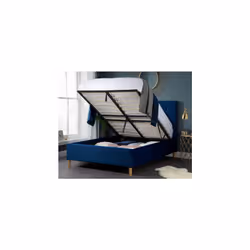 Luxton Double Ottoman Bed-Blue