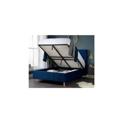 Luxton Double Ottoman Bed-Blue