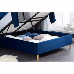 Luxton Double Ottoman Bed-Blue - Additional view 4