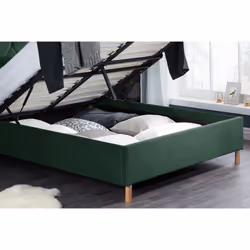 Luxton Double Ottoman Bed-Green - Additional view 4