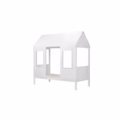 White Single Bed Frame Birlea Treehouse 3FT 90cm Wood Canopy Kids Solid