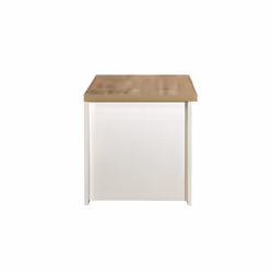 Birlea Highgate 1 Drawer Lamp Table - Cream & Oak - Farmhouse Style
