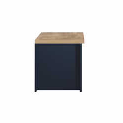 Birlea Highgate 1 Drawer Lamp Table - Navy Blue & Oak - Farmhouse Style