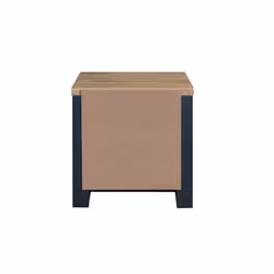 Birlea Highgate 1 Drawer Lamp Table - Navy Blue & Oak - Farmhouse Style - Additional view 4