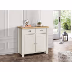 Sideboard Cream & Oak Birlea Highgate 2 Door 2 Drawer Farmhouse Shabby Chic
