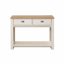 Birlea Highgate 2 Drawer Console Table - Cream & Oak - Farmhouse Style
