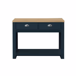 Console Table Blue & Oak Birlea Highgate 2 Drawer Navy Farmhouse Shabby Chic