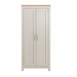 Birlea Highgate 2 Door Wardrobe - Cream & Oak - Farmhouse Style