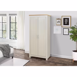 Birlea Highgate 2 Door Wardrobe - Cream & Oak - Farmhouse Style - Additional view 5