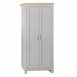 Birlea Highgate 2 Door Wardrobe - Grey & Oak - Farmhouse Style