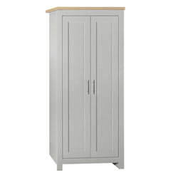 Birlea Highgate 2 Door Wardrobe - Grey & Oak - Farmhouse Style