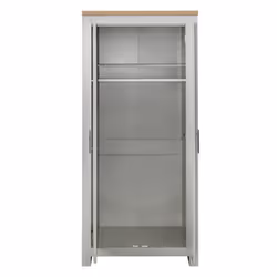 Birlea Highgate 2 Door Wardrobe - Grey & Oak - Farmhouse Style
