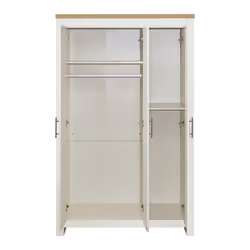 Birlea Highgate 3 Door Wardrobe - Cream & Oak - Farmhouse Style