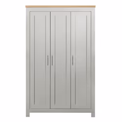 Birlea Highgate 3 Door Wardrobe - Grey & Oak - Farmhouse Style