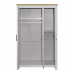 Birlea Highgate 3 Door Wardrobe - Grey & Oak - Farmhouse Style