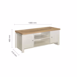 TV Unit Cream & Oak Birlea Highgate Large Entertainment Farmhouse Shabby Chic - Additional view 5