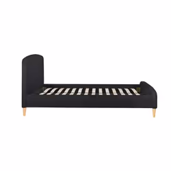 Grey Double Bed Frame Birlea Otley 135cm 4FT6 Fabric Bedstead Charcoal - Additional view 8