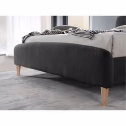 King Size Grey Bed Frame Birlea Otley 150cm 5FT Fabric Bedstead Charcoal