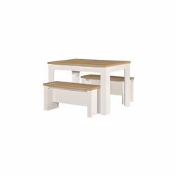 Harper Cream Dining Table & bench set