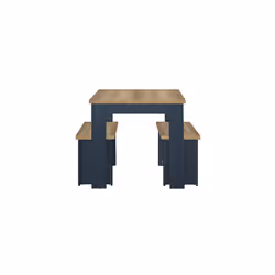Harper Navy Dining Table & bench set